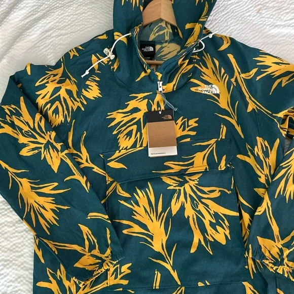 The North Face Teal and Mustard Patterned Jacket - Picture 2 of 4